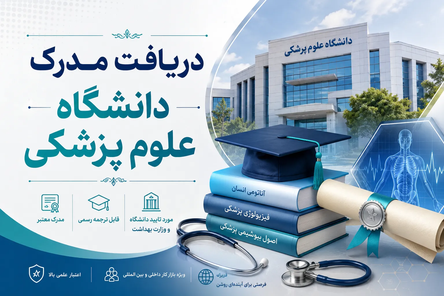 دریافت مدرک دانشگاه علوم پزشکی و رشته های علوم سلامت