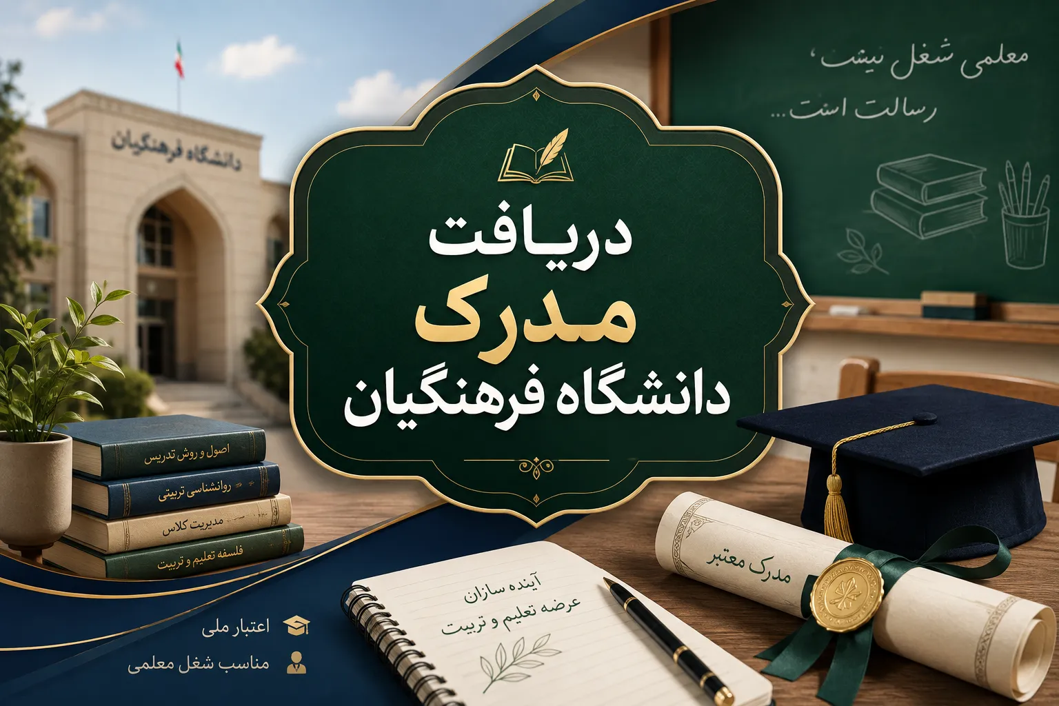 دریافت مدرک دانشگاه فرهنگیان و رشته های تربیت معلم