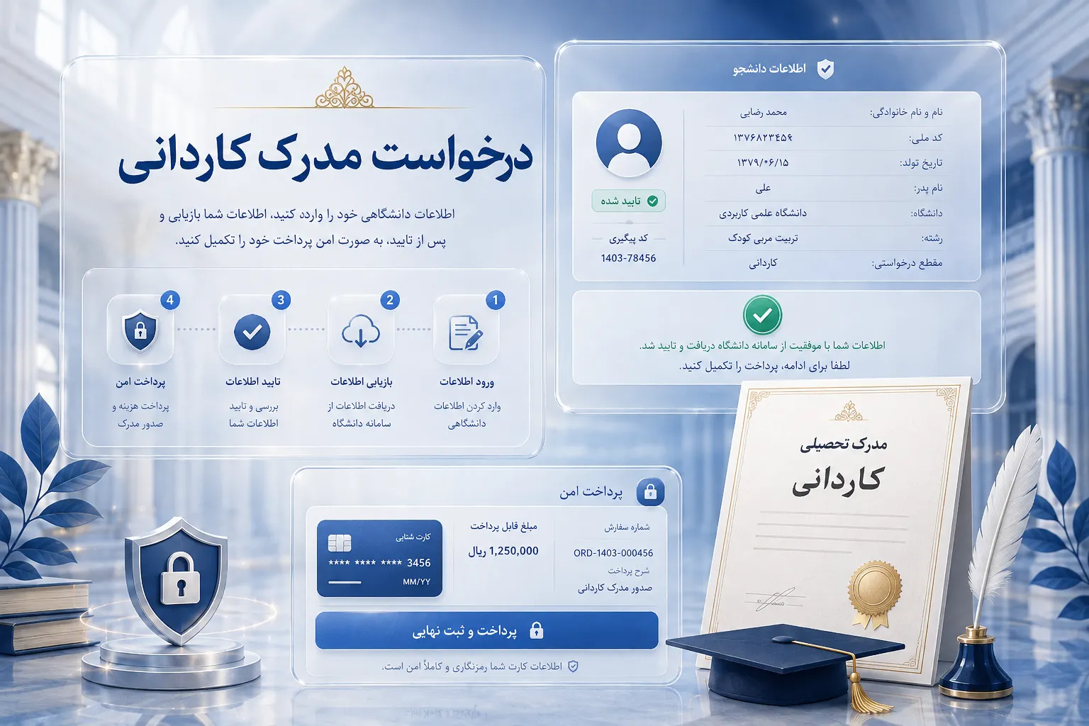 دریافت مدرک تحصیلی کاردانی