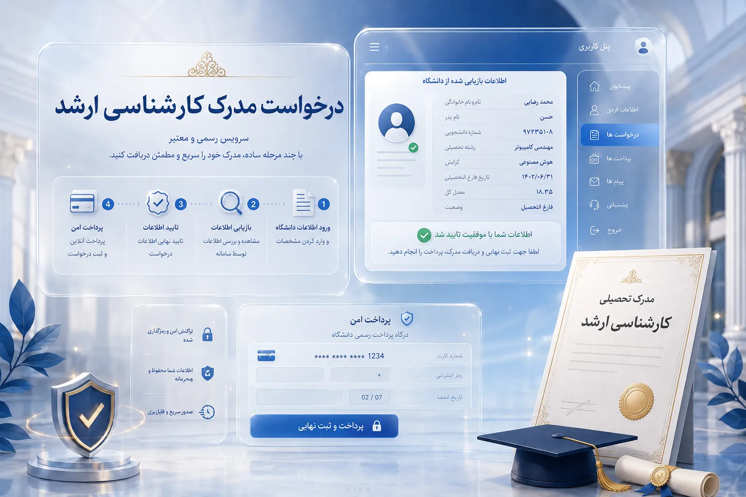 دریافت مدرک کارشناسی ارشد