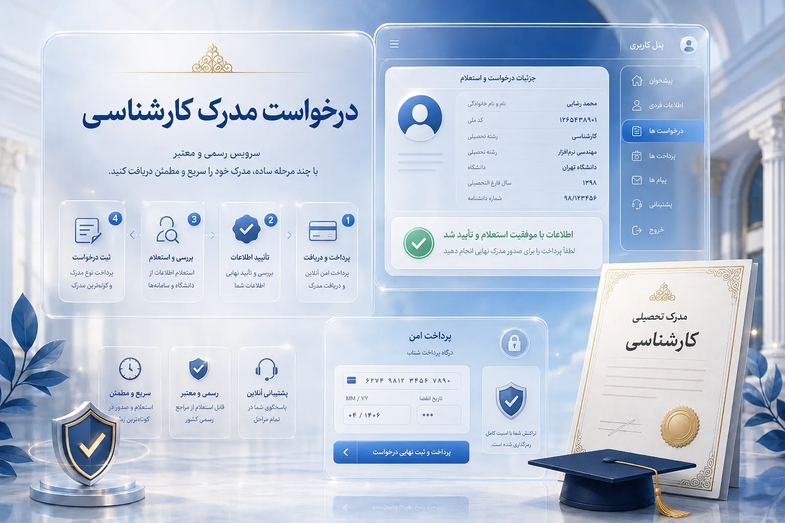 دریافت مدرک تحصیلی کارشناسی