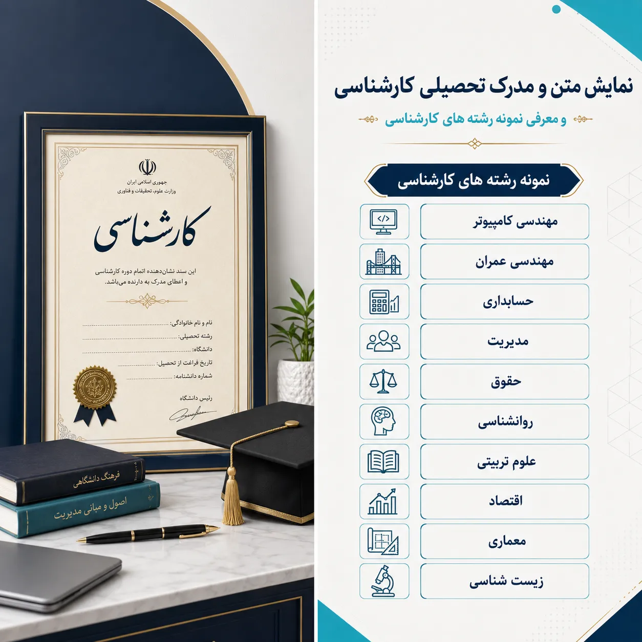 دریافت مدرک کارشناسی و مراحل فارغ التحصیلی مقطع لیسانس